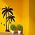 billiga Väggklistermärken-väggdekorationer väggdekaler, kokos träd pvc väggdekorationer