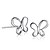 abordables Boucle d&#039;Oreille-Femme Boucles d&#039;oreille goujon Argent sterling Forme d&#039;Animal Papillon Bijoux Pour