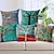 cheap Floral &amp; Plants Style-Set of 5 Throw Pillow Case Pastrol Oil Painting Style Cushion Cover Home Sofa Faux Linen Cushion for Sofa Couch Bed Chair