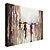 voordelige Schilderijen van mensen-Hang-geschilderd olieverfschilderij Handgeschilderde - Mensen Klassiek Inclusief Inner Frame / Uitgerekt canvas
