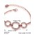cheap Bracelets-Simple Grace Women&#039;s Abreast Diamante Rose Gold Plated Chain &amp; Link Bracelet(Rose Gold)(1Pc)
