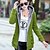 cheap Women&#039;s Coats &amp; Trench Coats-Women&#039;s Blue/Red/Green/Yellow/Gray Coat , Casual/Plus Sizes Long Sleeve Fleece