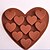 رخيصةأون صواني الخبز-10 حفرة شكل قلب الشوكولاته قوالب السيليكون