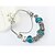 cheap Bracelets-Women&#039;s Charm Bracelet Ladies Unique Design Fashion European Rhinestone Bracelet Jewelry Silver-Blue For Christmas Gifts