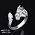 olcso Divatos gyűrű-női divat ezüst sárkány kialakítás nyitott gyűrű
