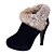 זול נעלי נשים-עקב Stiletto - סינטטי - נשים - מגפונים / מגפי קרסול - עקבים/בוהן עגולה - משאבות / עקבים ( שחור/בסקויט )