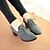 cheap Women&#039;s Oxfords-Women&#039;s Spring / Fall / Winter Heels / Closed Toe Suede / Velvet Office &amp; Career / Casual Chunky Heel Lace-up Black / Gray
