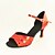 cheap Dance Shoes-Women&#039;s Latin Shoes / Salsa Shoes Sparkling Glitter / Paillette Buckle Sandal Buckle Customized Heel Customizable Dance Shoes Black / Red / Pink