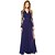 cheap Women&#039;s Dresses-Swing Dress Long Sleeve Solid Colored Lace Split Summer V Neck Blue / Maxi