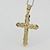cheap Religious Jewelry-Men&#039;s Pendant Necklace Cross Crucifix Ladies Christ Rhinestone Titanium Steel Gold Plated Golden Necklace Jewelry For Christmas Gifts Wedding Party Daily Casual