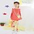 Недорогие Комплекты-Дети (1-4 лет) Набор одежды Длинный рукав Оранжевый Светло-синий С принтом Длинный