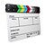 voordelige Video-accessoires-film / filmregisseur&#039;s acryl filmklapper leisteen - wit + zwart