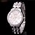 Недорогие Модные часы-Жен. Кварцевый Имитация Алмазный сплав Группа Блестящие Серебристый металл / Золотистый / Розовое золото