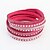 preiswerte Armbänder &amp; Armreifen-Damen Wickelarmbänder Lederarmbänder Geflochten Breiter Armreif Knopf damas Grundlegend Modisch Europäisch Böhmen Leder Armband Schmuck Purpur / Rot / Blau Für Weihnachts Geschenke Party Normal