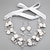 זול סטים של תכשיטים-סגסוגת יפה עם סט תכשיטי שרשרת כלה חתונה צלולה ועגילים