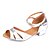 cheap Dance Shoes-Women&#039;s Latin Shoes Sandal Cuban Heel Leatherette Buckle Pink / Silver / Gold