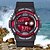 cheap Sport Watches-Men&#039;s Sport Watch Wrist Watch Digital 30 m Water Resistant / Water Proof Alarm Calendar / date / day Rubber Band Digital Charm Black - Red Blue Golden Two Years Battery Life / LCD / Maxell CR2025