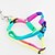 cheap Dog Collars, Harnesses &amp; Leashes-Dog Harness Leash Slip Lead Adjustable / Retractable Nylon Rainbow