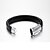 cheap Men&#039;s Bracelets-Men&#039;s Leather Bracelet woven Magnetic Punk Stainless Steel Bracelet Jewelry Black For Casual