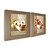 cheap Framed Arts-Hand-Painted Floral/Botanical Horizontal Oil Painting Home Decoration Two Panels