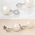 billige Øreringe-Perle Lyserød Dråbeøreringe - Kvadratisk Zirconium Hvid Til