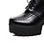Χαμηλού Κόστους Γυναικεία Oxfords-Γυναικεία Παπούτσια Δερματίνη Άνοιξη / Καλοκαίρι / Φθινόπωρο Κοντόχοντρο Τακούνι Μαύρο / Κόκκινο / Μπλε