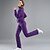 cheap Yoga Clothing-OUDIKE Women&#039;s Spring Summer Chinlon Purple Sports Short Vest and Long Sleeve Top Micro-elastic Yoga Suit with Pants