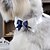 Недорогие Одежда для собак-Кошка Собака пояс / Бабочка Бант Свадьба Мода Одежда для собак Синий Костюм Терилен