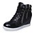 cheap Women&#039;s Sneakers-Women&#039;s Wedge Heel Comfort Casual Zipper Lace-up Leatherette Summer Winter Black / White