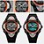 billige Trendy klokker-SKMEI Armbåndsur Quartz Japansk Quartz Silikon Svart / Blå / Rosa Hverdagsklokke damer Sjarm Fritid Tegneserie - Svart Blå Rosa To år Batteri Levetid / Maxell626 + 2025