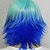 cheap Costume Wigs-Women&#039;s Fashionable  Blue  Lake Blue Mix Straight Short Cosplay Wig  with Side Bang