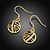 cheap Earrings-Fashion Geometric-Drop Golden Gold-Plated Drop Earrings(Golden)(1Pair)