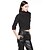 お買い得  レディースセーター-haoduoyi®女性の緩いリブ裾ハイネック3/4スリーブシック編作物のセーター