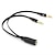 voordelige Audiokabels-dual 3,5 mm male naar enkele vrouwelijke hoofdtelefoon microfoon audio splitter kabel voor mobiele telefoon&amp;amp; tablet&amp;amp; laptop