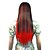 Χαμηλού Κόστους Συνθετικές Trendy Περούκες-μακριά περούκα ευθεία κόμμα μαύρο κόκκινο mixcolor πλευρά Έκρηξη