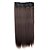 abordables Extensiones sintéticas-Extensiones Naturales Recto Clásico Pelo sintético 24 pulgada La extensión del pelo Clip Marrón Mujer Diario