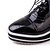 voordelige Dames Oxfordschoenen-Dames Schoenen Kunstleer Lente Zomer Herfst Sleehak Voor Causaal Formeel Zwart Wit