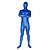 levne Zentai-Lesklé zentai oděvy Ninja Zentai Cosplay kostýmy Modrá Jednobarevné Leotard / Kostýmový overal / Zentai Lesklá metalíza Pánské / Dámské Halloween / Vysoká pružnost