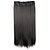 cheap Clip in Extensions-Human Hair Extensions Straight Classic Synthetic Hair 24 inch Hair Extension Clip In / On Black Women&#039;s Daily