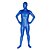 cheap Zentai Suits-Shiny Zentai Suits Ninja Zentai Cosplay Costumes Blue Solid Colored Leotard / Onesie / Zentai Shiny Metallic Men&#039;s / Women&#039;s Halloween / High Elasticity