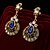 cheap Earrings-Drop Earrings Crystal Zircon Cubic Zirconia Alloy Gold Jewelry 2pcs