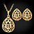 cheap Jewelry Sets-Women&#039;s Jewelry Set Synthetic Diamond Wedding Party Daily Casual Sports Rhinestone Gold Plated Imitation Diamond Alloy Earrings Necklaces