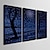 olcso Képek-Nyomtatás LED-es vászon dekor - Landscape Klasszikus Három elem Művészeti nyomatok