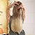 cheap Synthetic Trendy Wigs-Synthetic Wig Straight Straight Asymmetrical Wig Blonde Long Gold / Brown Synthetic Hair 22 inch Women&#039;s Natural Hairline Blonde