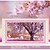 お買い得  刺しゅう-美しい桜の木のクロスステッチ
