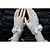 preiswerte Handschuhe für die Party-Baumwolle Handgelenk-Länge Handschuh Charme / Stilvoll / Brauthandschuhe Mit Strass / Schleife / Stickerei