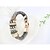 Недорогие Элегантные браслеты-Белый европейский Мода Сплав Браслет Ювелирные изделия Черный / Кофейный Назначение