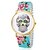 levne Módní hodinky-Dámské Náramkové hodinky Křemenný Černá / Bílá / Modrá Hodinky na běžné nošení Analogové dámy Květina Czaszka Módní - Černá Modrá Růžová Dva roky Životnost baterie / Maxell626 + 2025