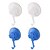 cheap Bath Accessories-Bathroom Single Hook with Powerful Suction Cup, A Suite of 4 Mounted, 2 White, 2 Blue,A6061-C3