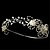 cheap Headpieces-Hand-made Gorgeous Silver Freshwater Pearl Circlet Bridal Headband Tiara Flower Bridal Wedding Crown